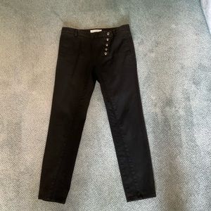 Viktor & Rolf Black High-Waisted Skinny Jeans with Button Details